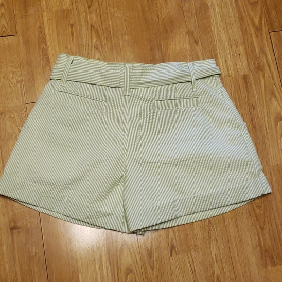 NWT Lauren James green stripe seersucker shorts M - Picture 5 of 5